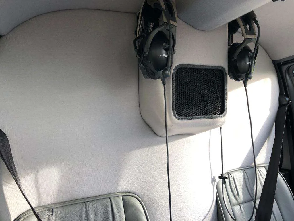 Cabin interior of a 2007 Robinson R44 Raven 2.