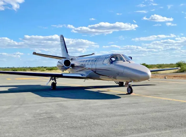 Exterior view of a 1980 Cessna Citation II SP.