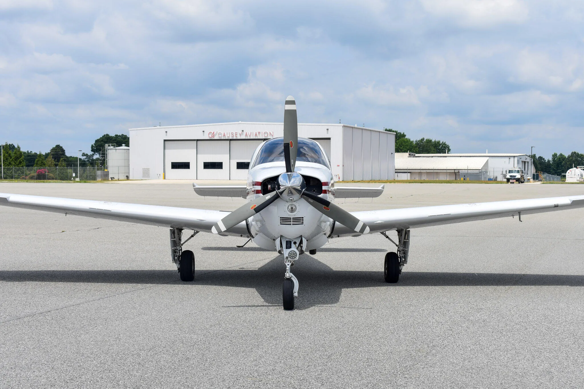 Exterior view of a 2001 Beechcraft A36 Bonanza.