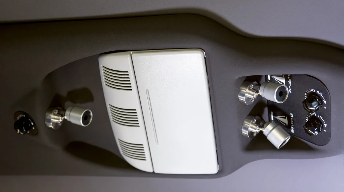 Engine detail of a 2023 Tecnam P2010.