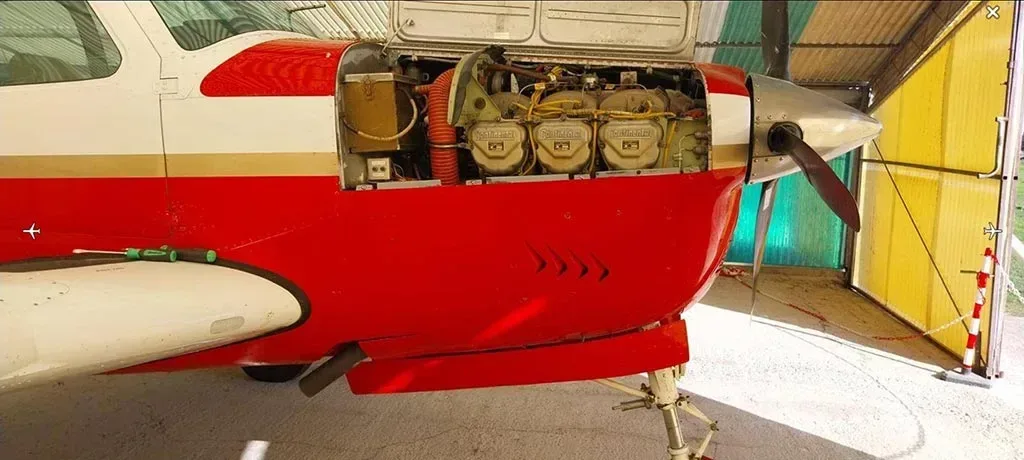 Cockpit and instrument panel of a 1966 Beechcraft Debonair.