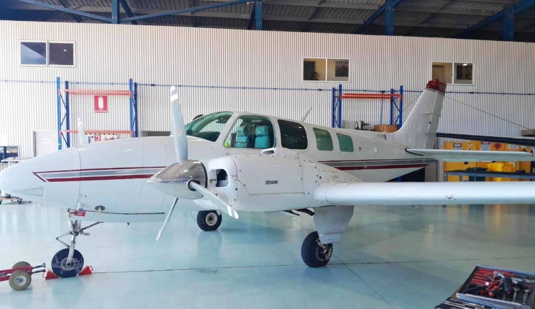 Exterior view of a 1981 BEECHCRAFT 58 BARON.
