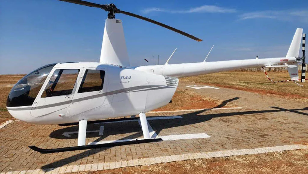 Exterior view of a 2007 Robinson R44.
