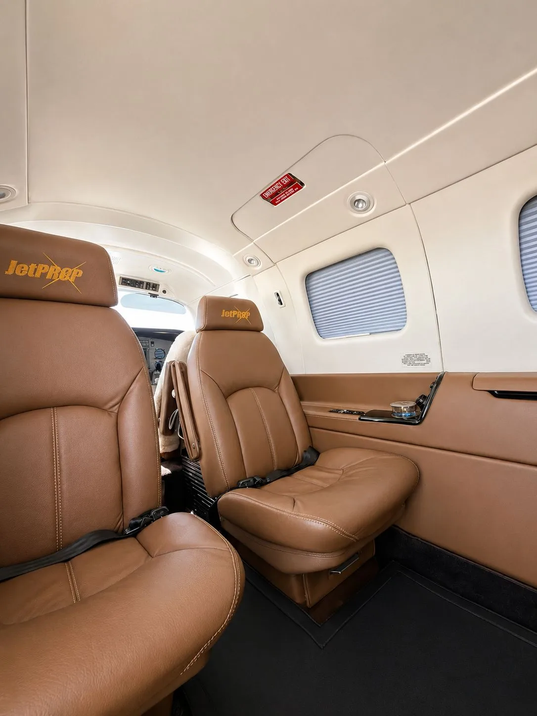 Cabin interior of a 1998 Piper Jetprop DLX.