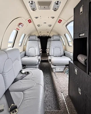 Cabin interior of a 1986 Cessna Citation S/II.