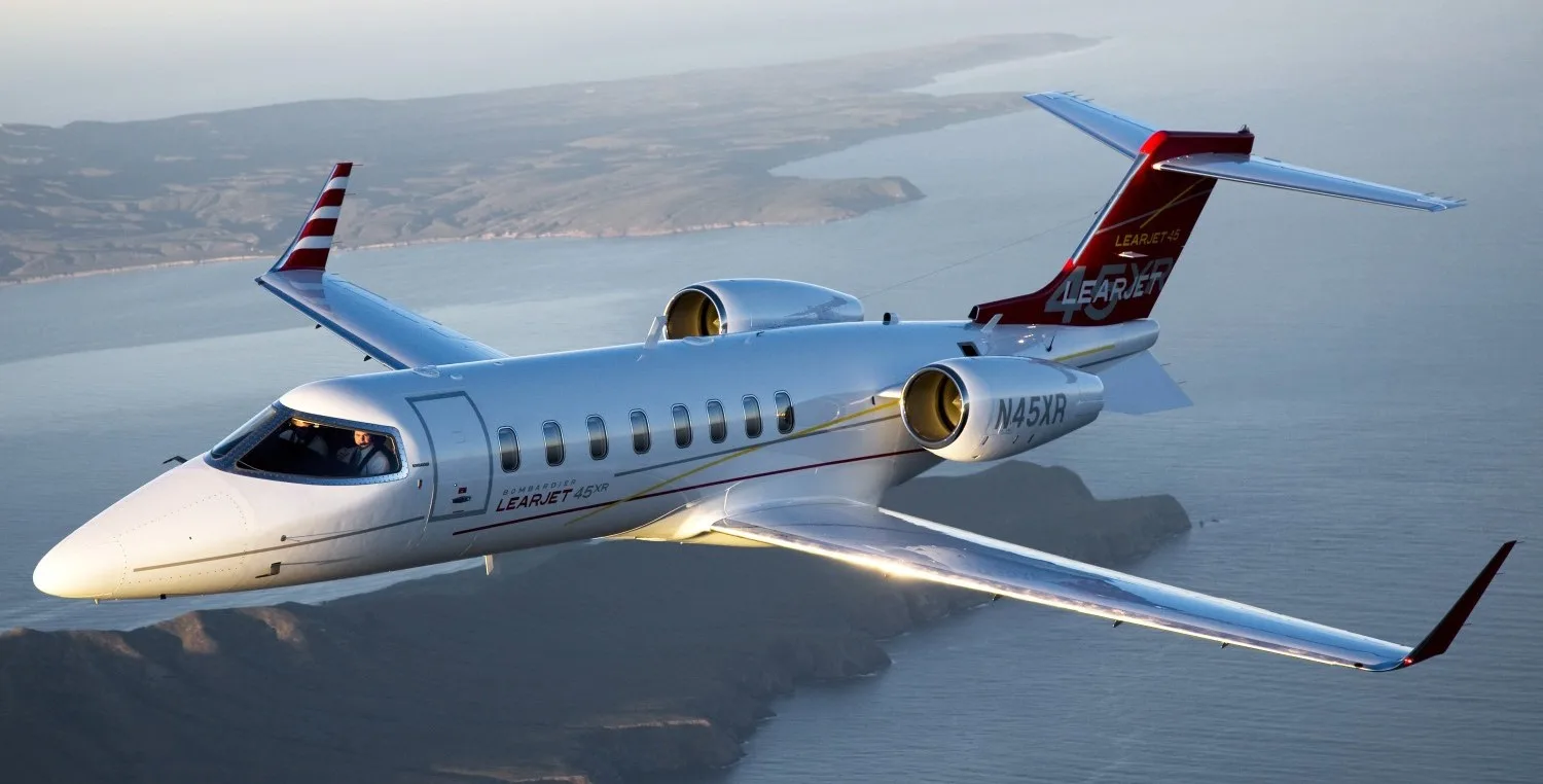 Marketing image of a 1998 Bombardier 45XR.