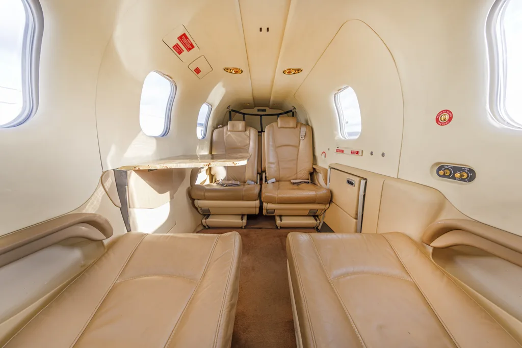 Cabin interior of a 2008 Daher.
