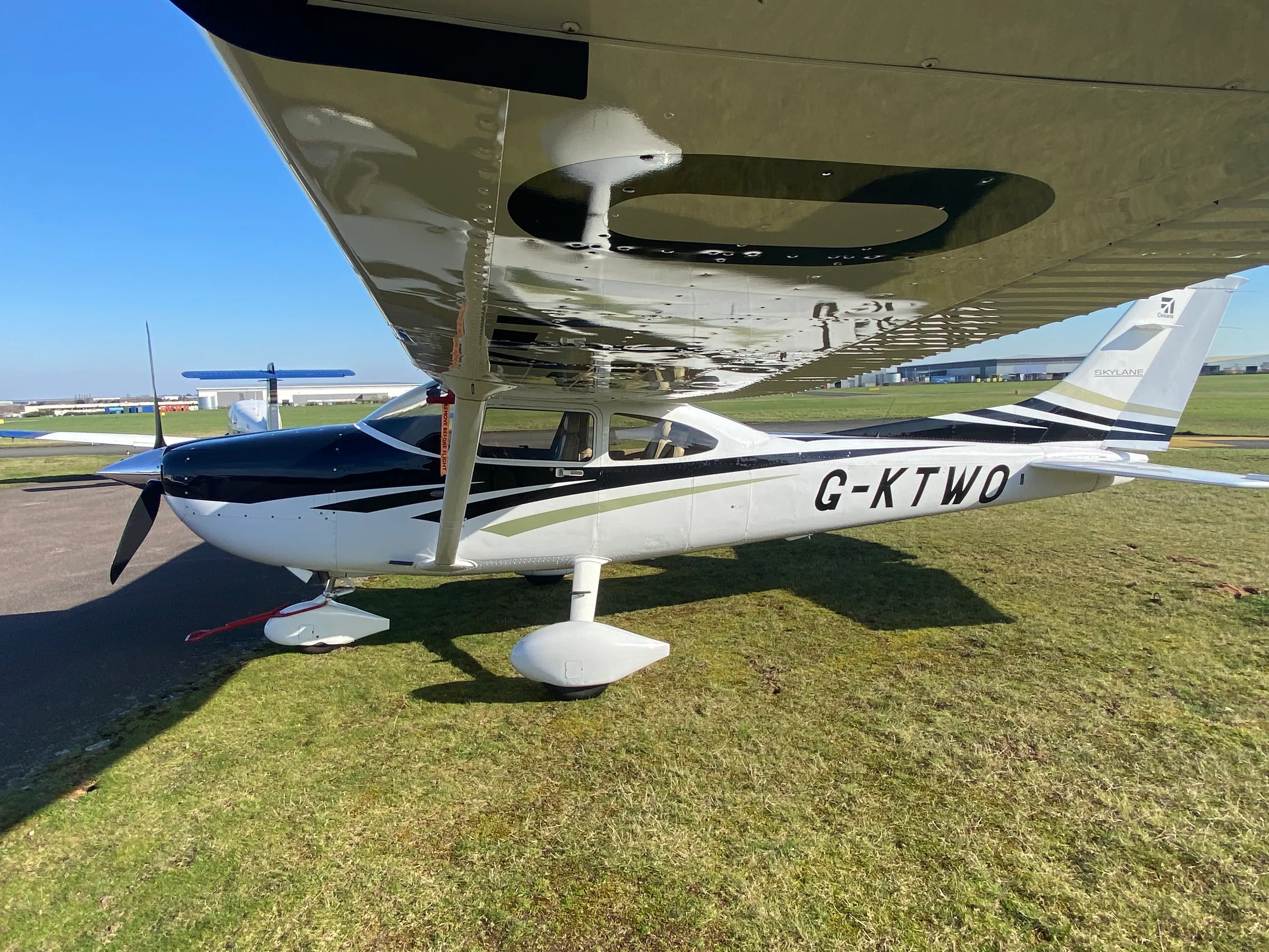 Exterior view of a 1975 Cessna C340.