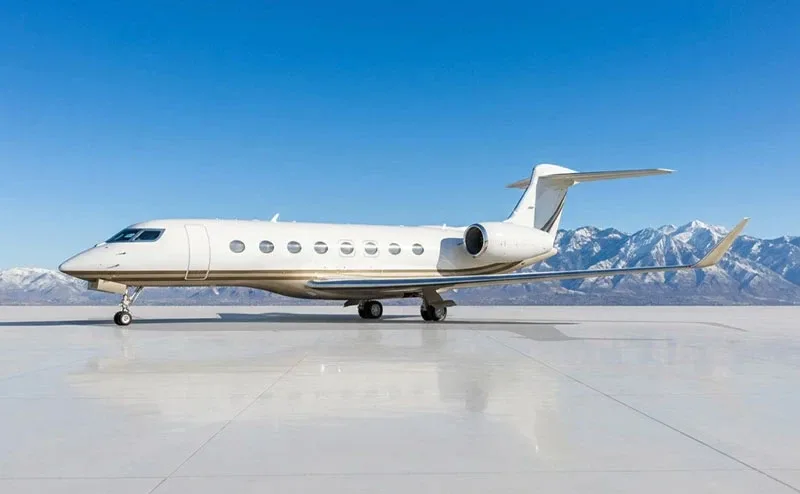 Exterior view of a 2013 Dassault Falcon 7X.