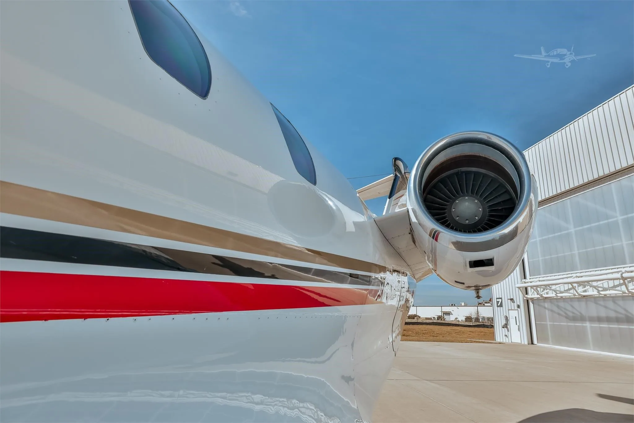 Exterior view of a 1986 Cessna 650 Citation III.