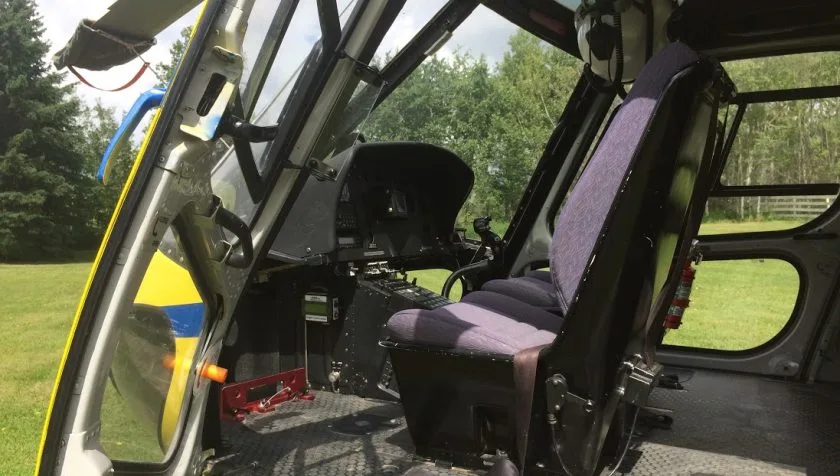 Cockpit and instrument panel of a 1995 Eurocopter AS350B2 2873.