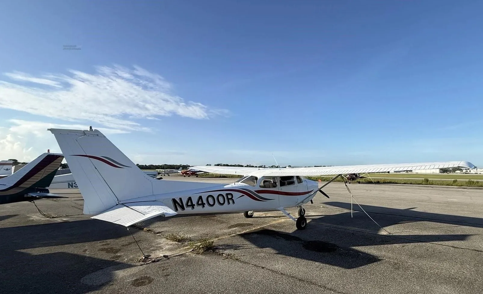 Exterior view of a 1974 Cessna 172M Skyhawk.