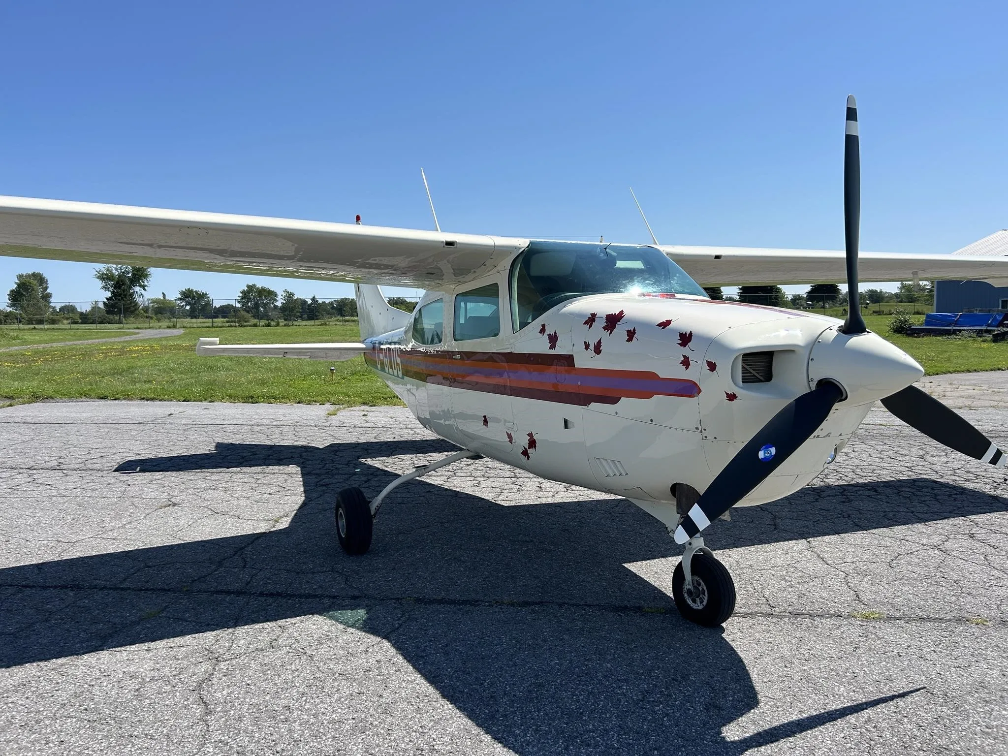 Exterior view of a 1974 CESSNA TURBO 210L, C-GLOS.