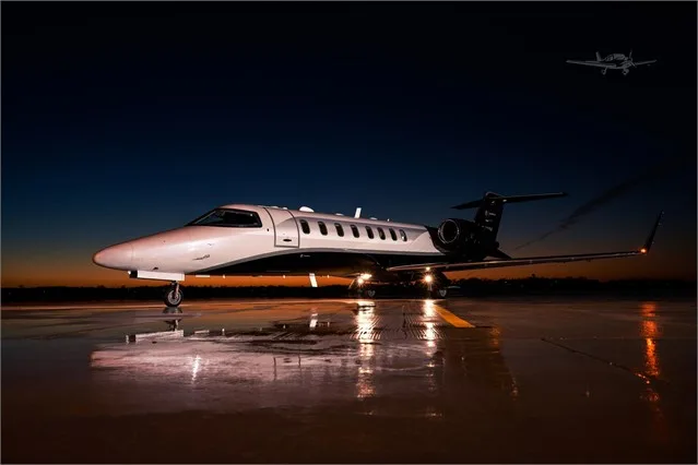 Exterior view of a 2008 Bombardier #, G-KSFR.