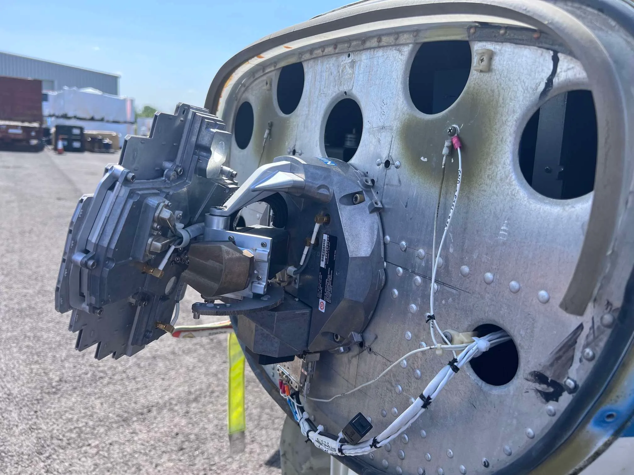 Engine detail of a 1979 Cessna C340A.
