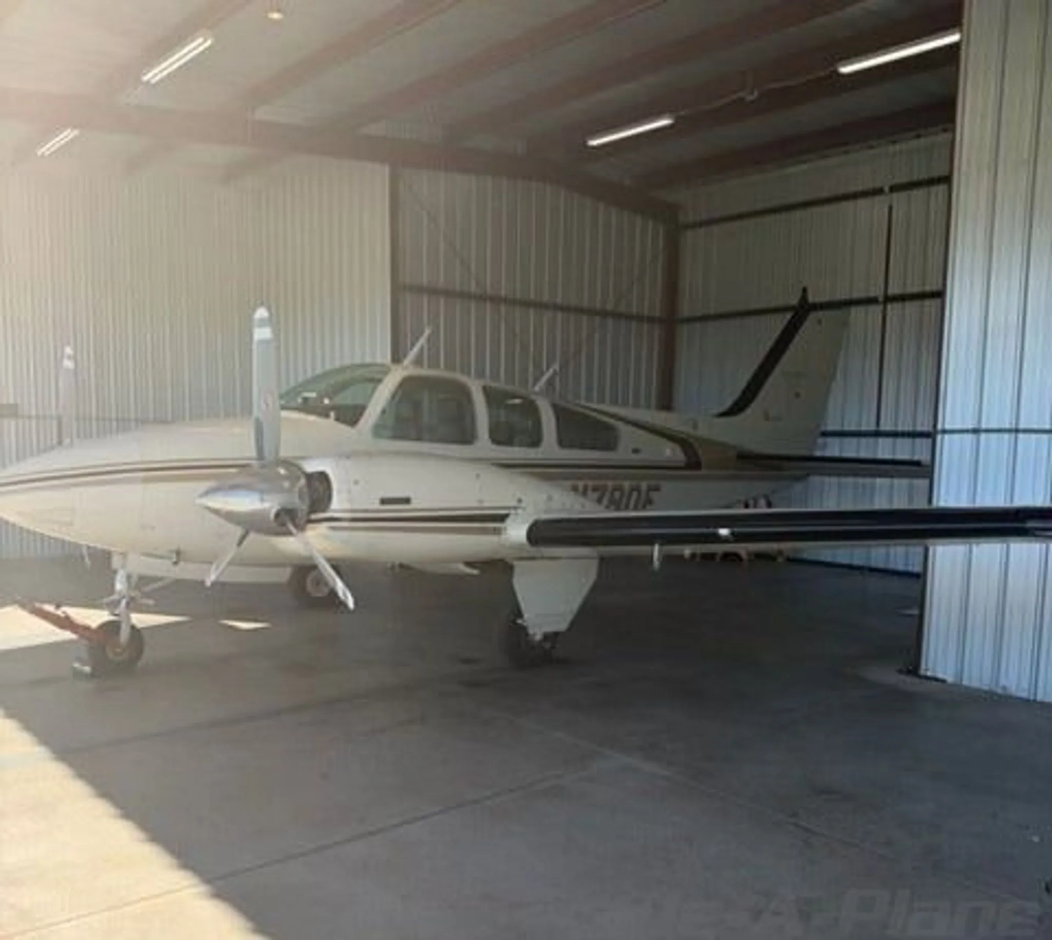 Exterior view of a 1975 BEECHCRAFT B55 BARON, N79DF.