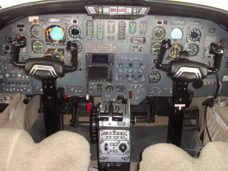 Cockpit and instrument panel of a 1983 CESSNA CITATION II.