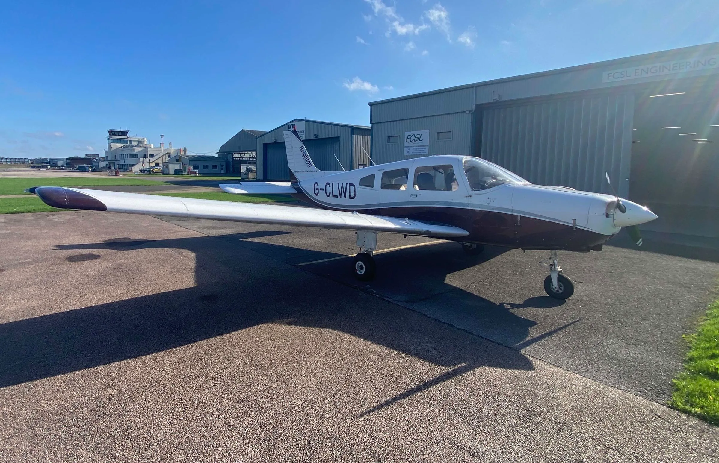 Exterior view of a 1983 Piper PA-28-161 Warrior II.