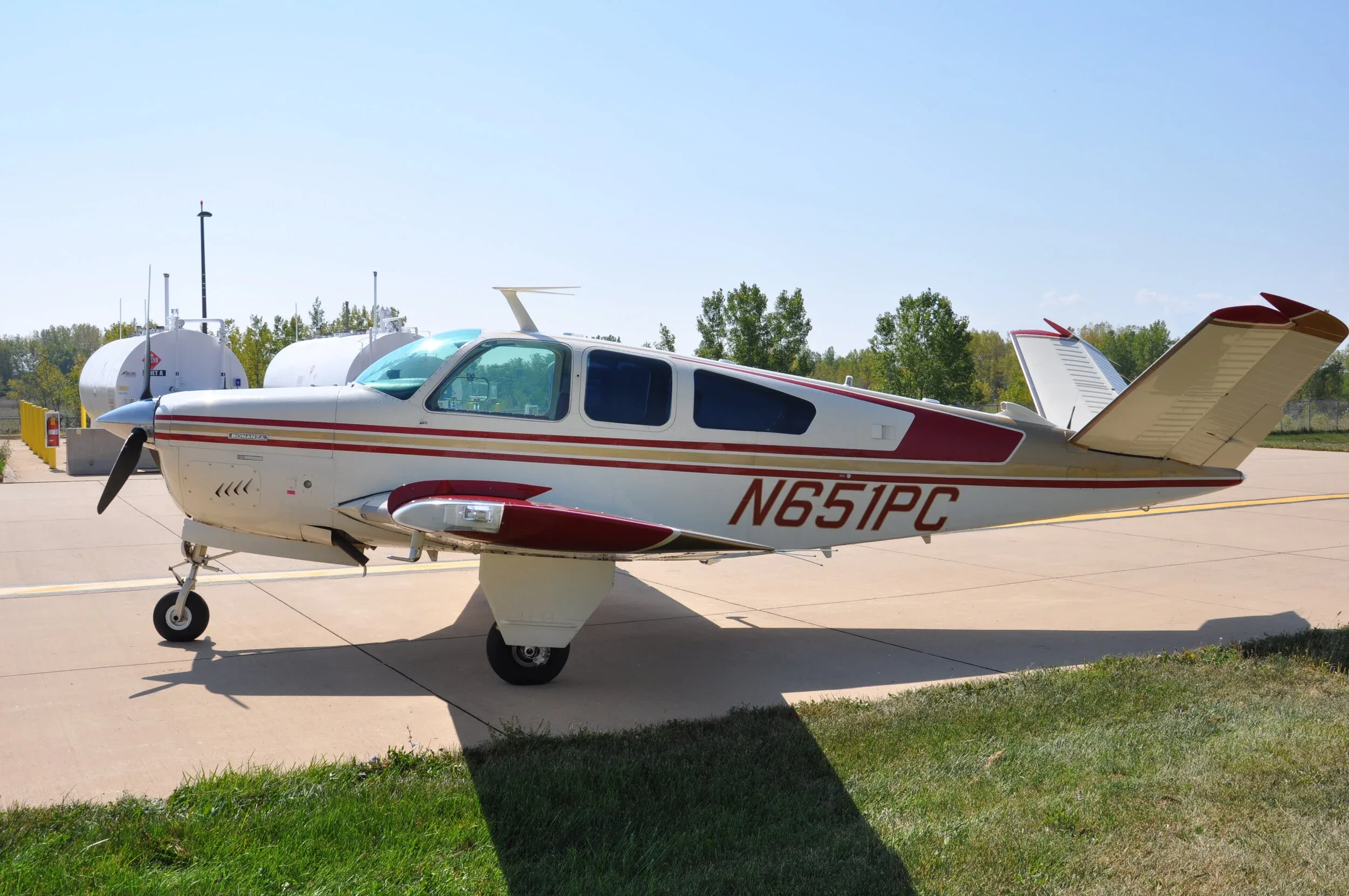 Exterior view of a 1970 AKC AVIATION V35B — AKC AVIATION.