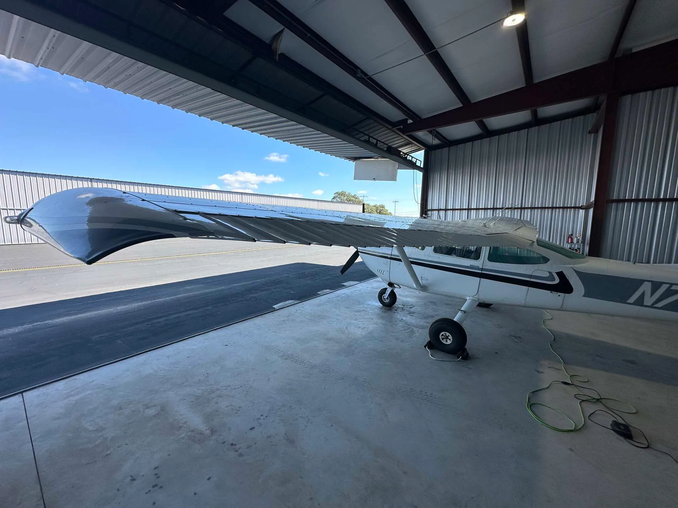 Exterior view of a 1977 Cessna 182Q, N759NR.