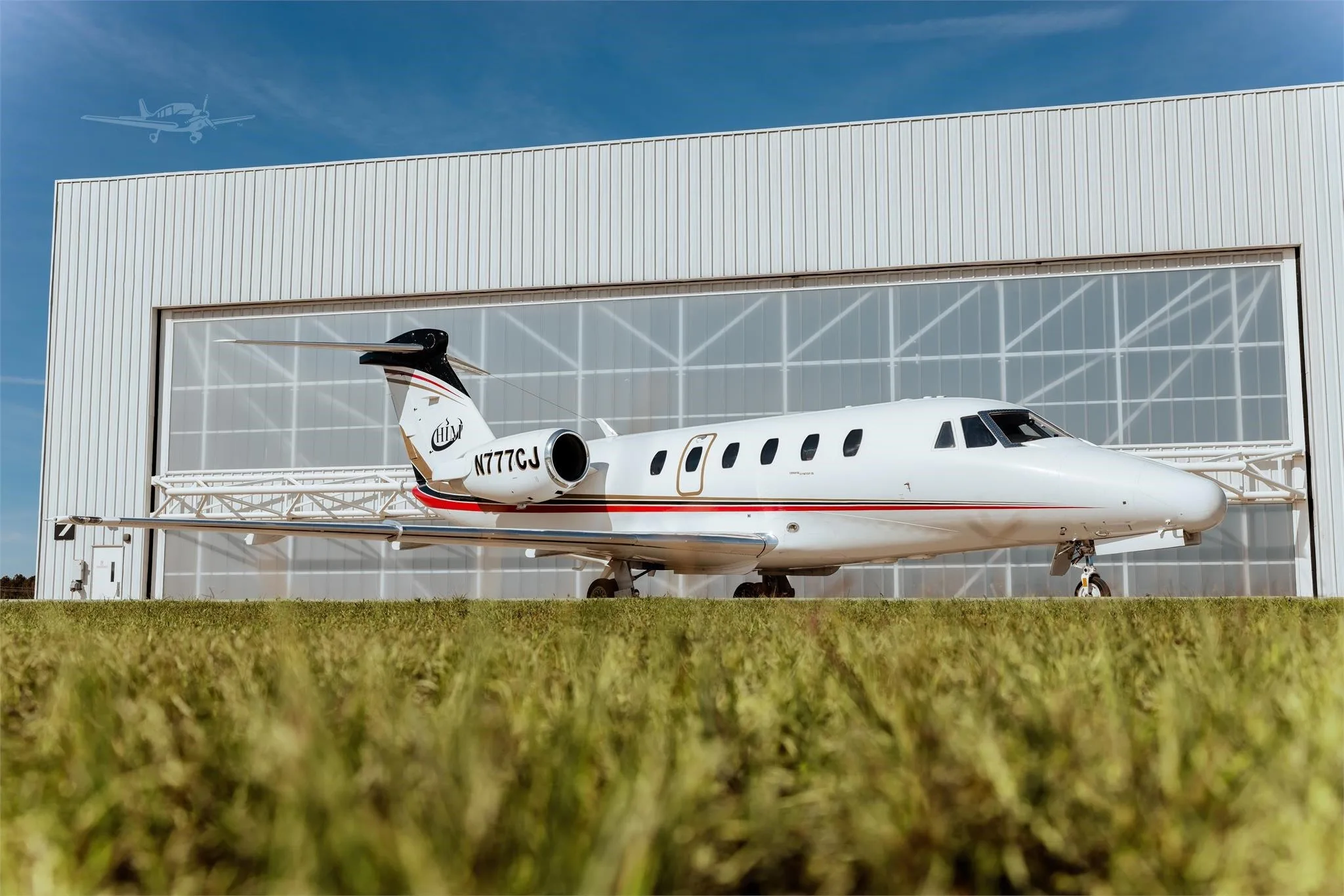 Exterior view of a 1986 Cessna 650 Citation III.