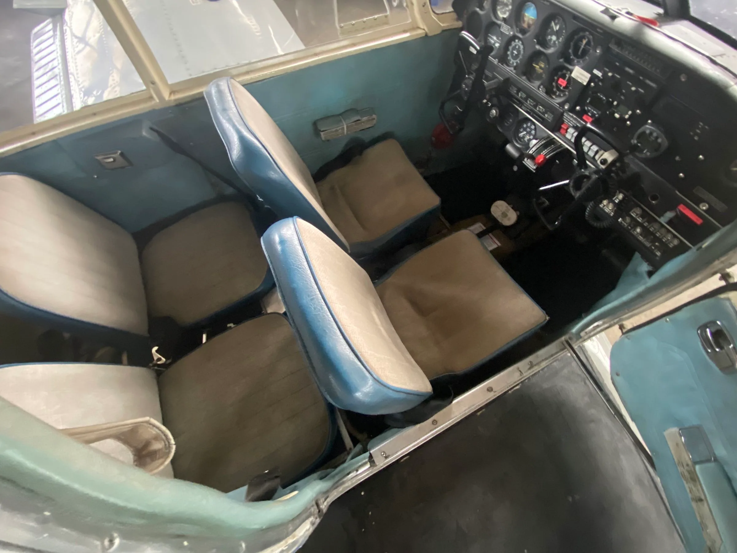 Cabin interior of a 1969 Piper PA-28-140 Cherokee.