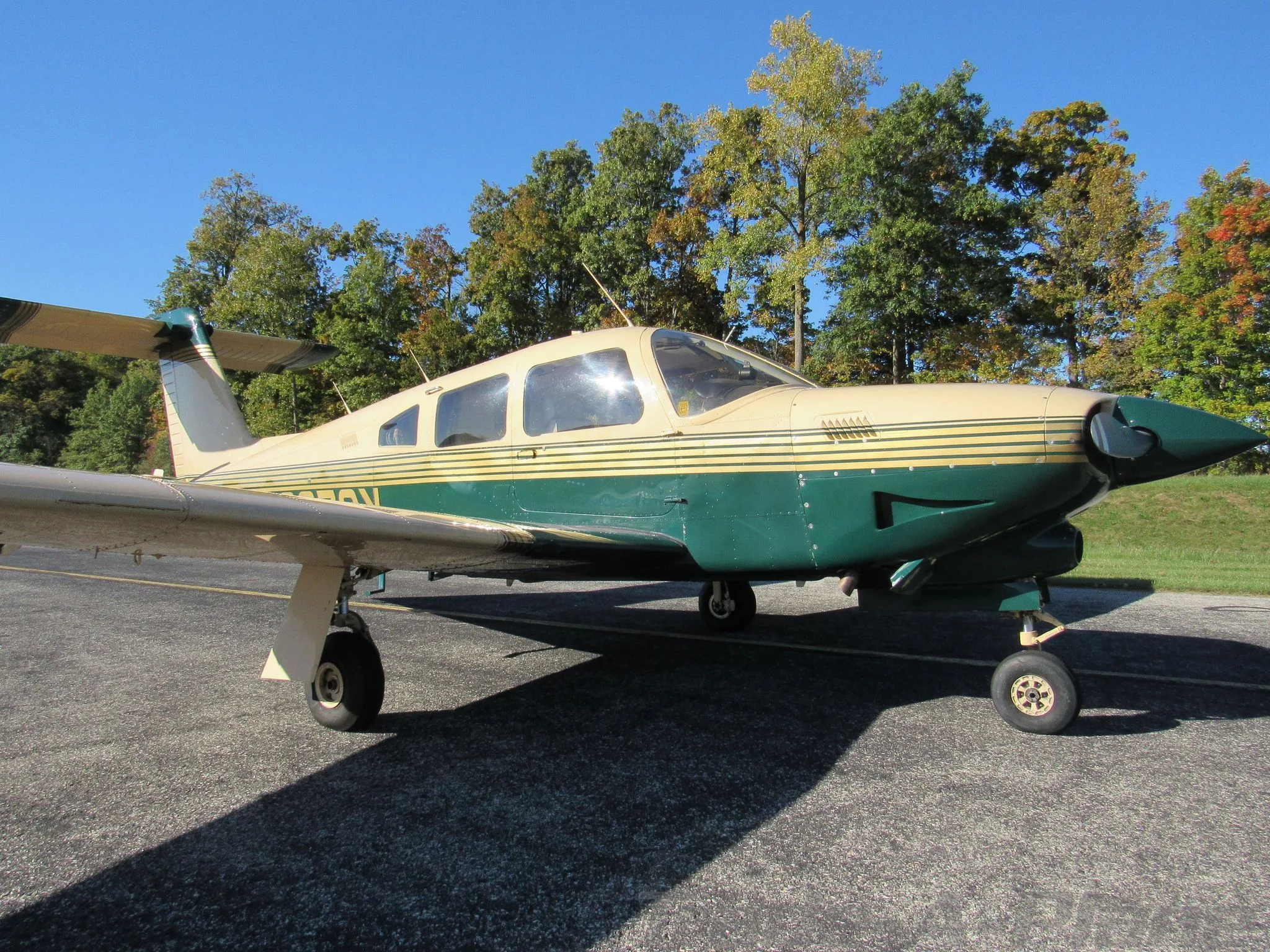 Exterior view of a 1979 PIPER TURBO ARROW IV, N2079Y.
