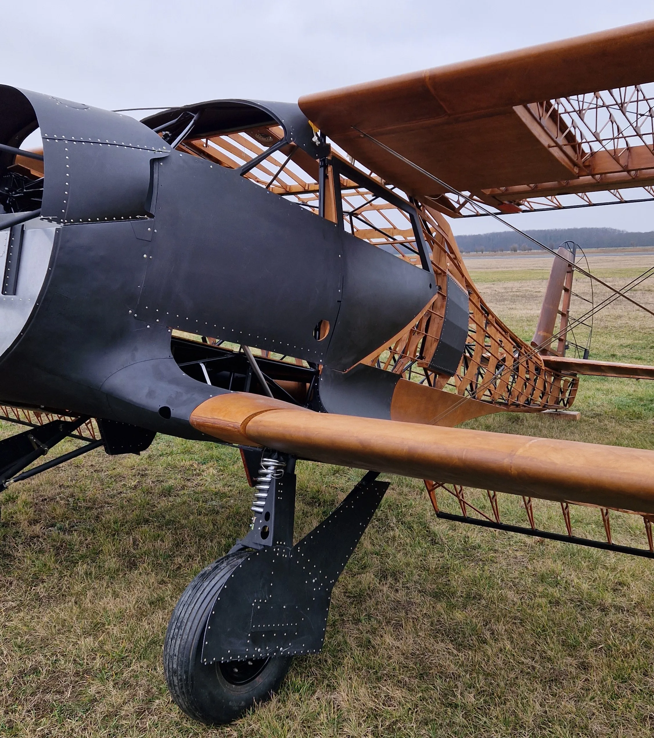 Exterior view of a Beech STAGGERWING, D-17R.