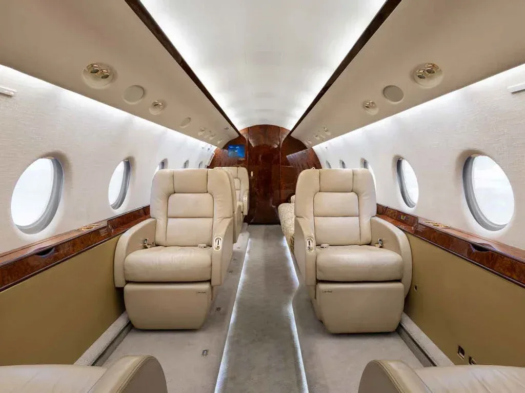 Cabin interior of a 2001 Gulfstream.