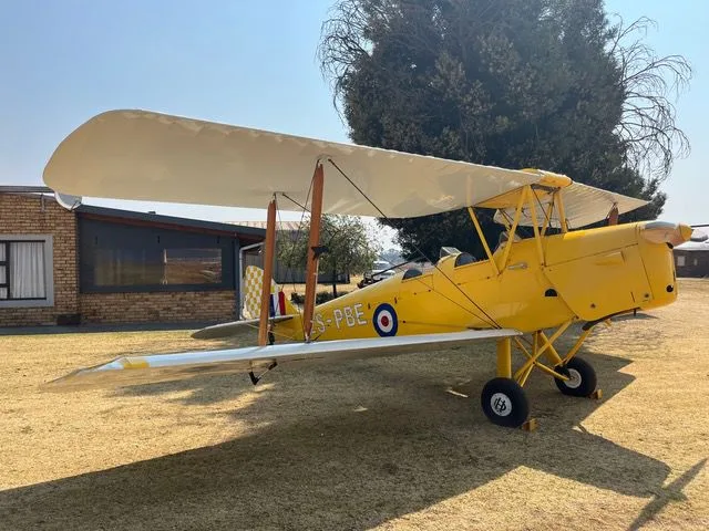 Exterior view of a 1943 de Havilland DH-82A Tiger Moth.