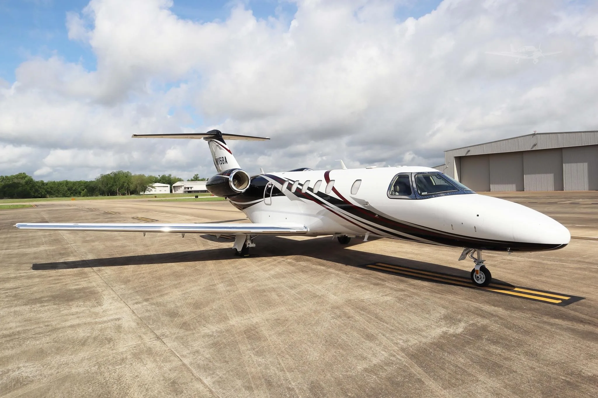Exterior view of a 2021 CESSNA CITATION CJ4 GEN 2, N887BA.
