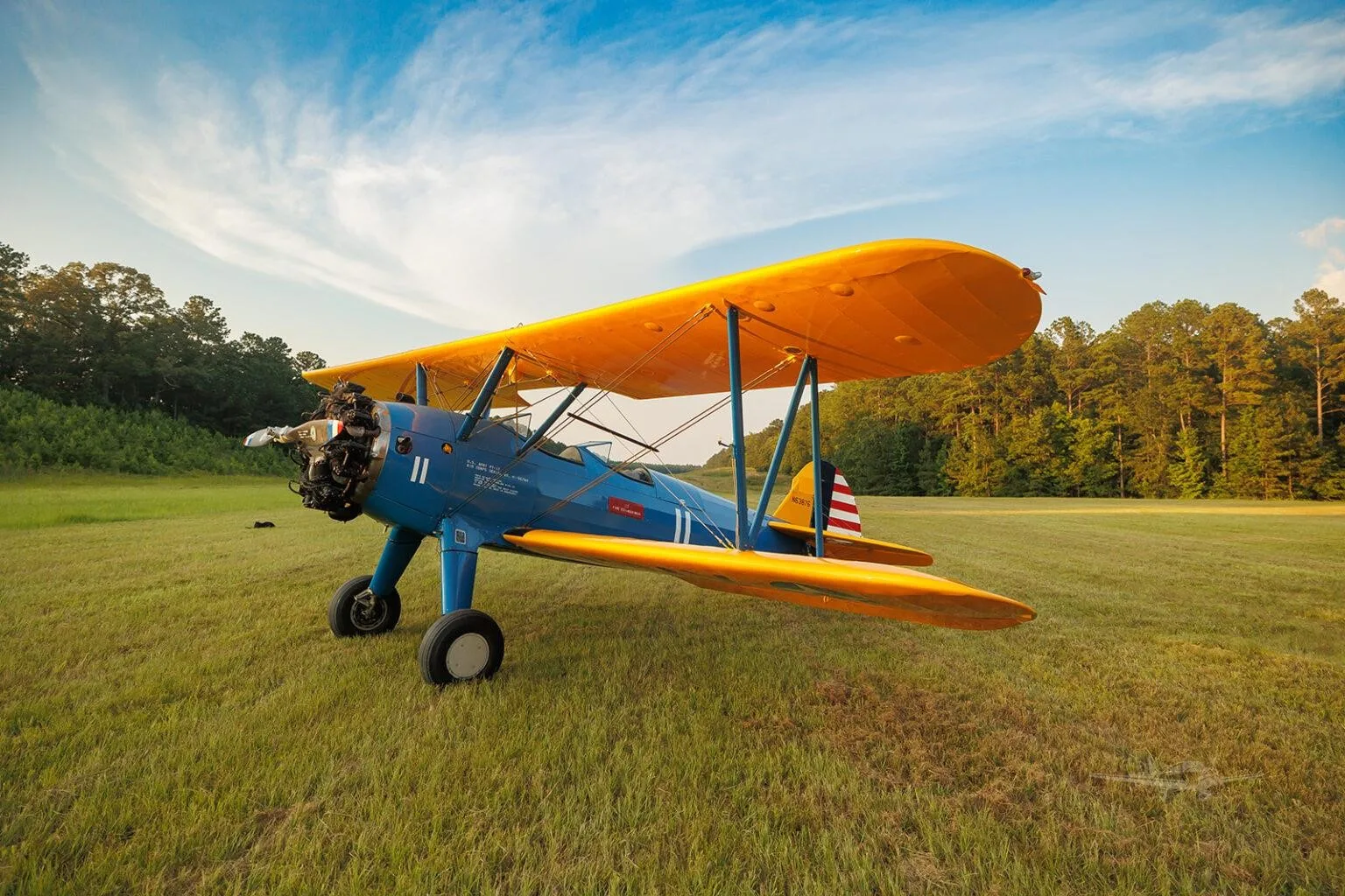 Exterior view of a 1943 BOEING/STEARMAN PT-17 KAYDET, N63876.