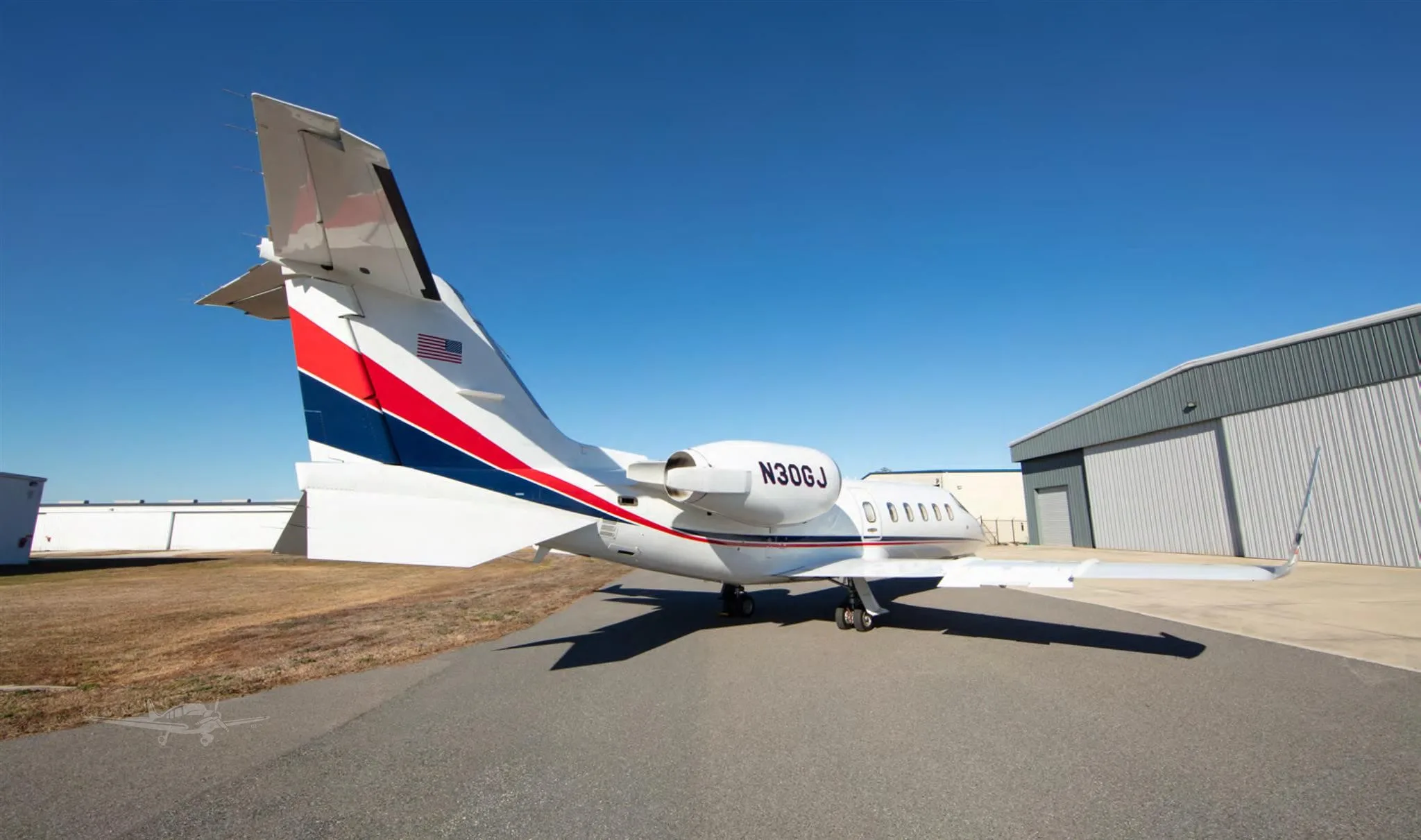 Exterior view of a 2012 LEARJET 60XR, N30GJ.