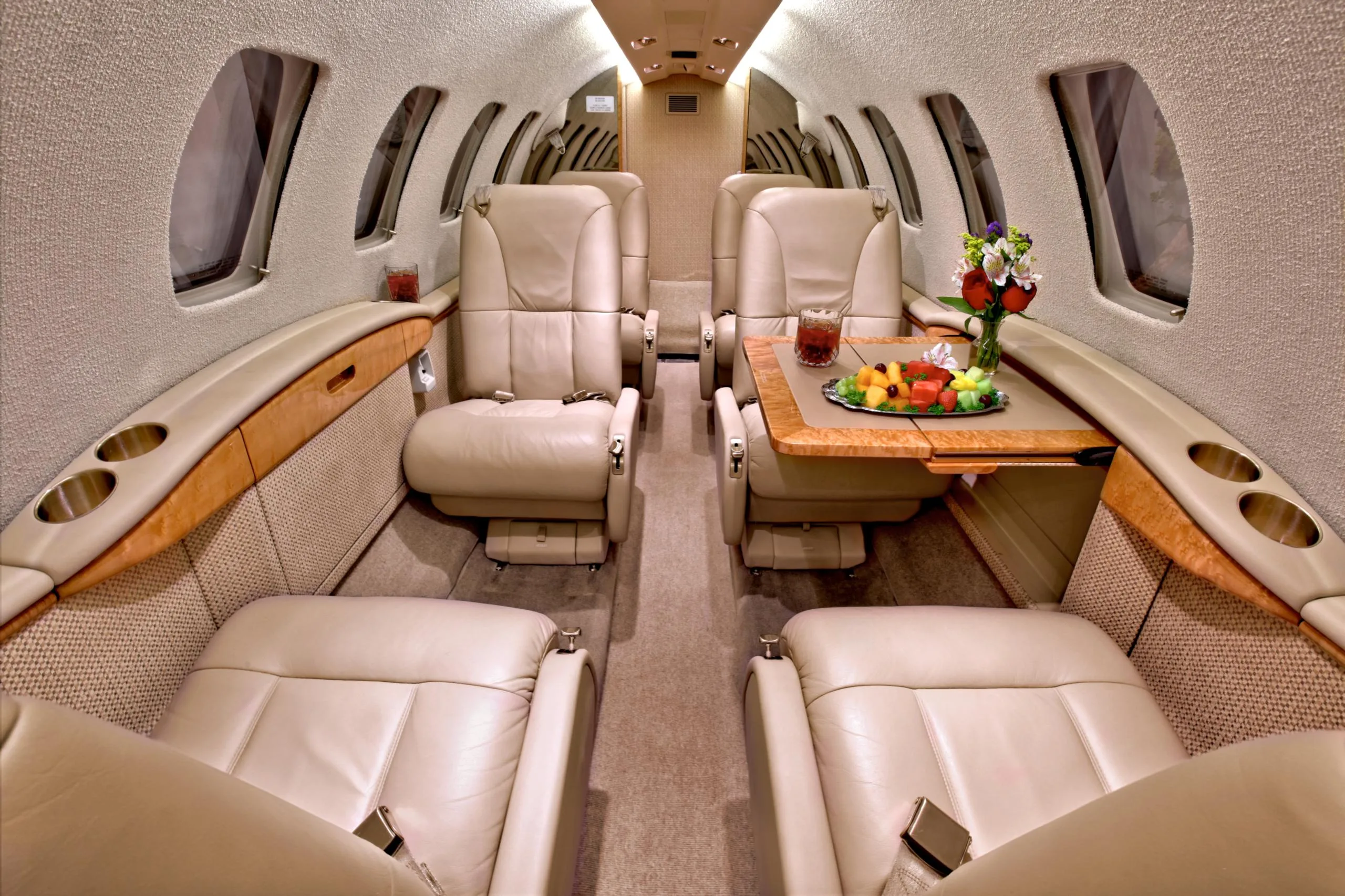 Cabin interior of a Cessna citation cj2 sn 525a 0160.