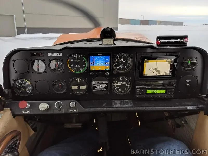 Cockpit and instrument panel of a 1979 Citabria 7ECA.