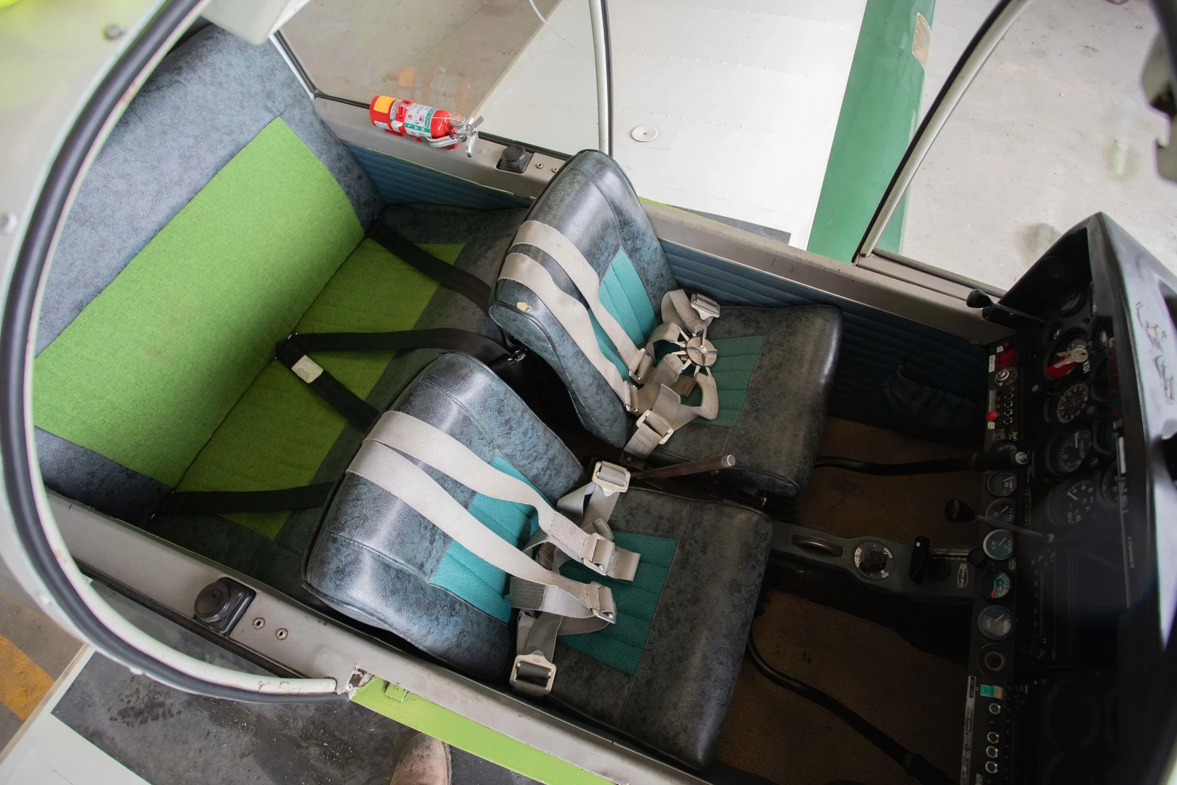 Engine detail of a 1982 Robin DR-400 120 Dauphin 2+2.