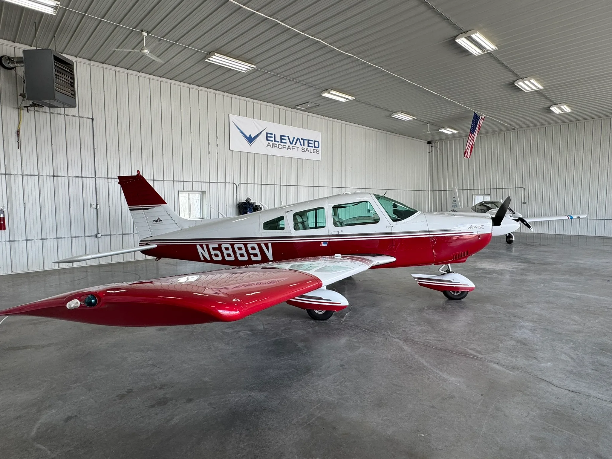 Exterior view of a 1977 Piper Pipe Archer II, PA-28.
