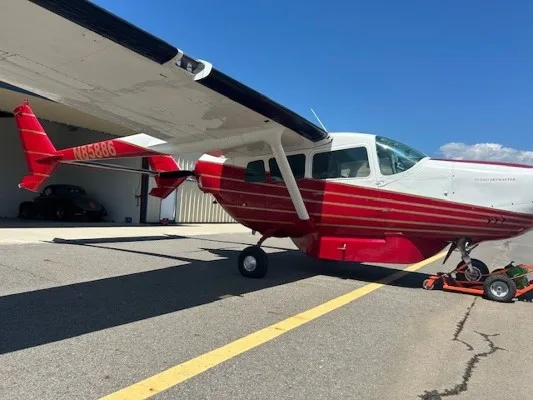 Marketing image of a 1969 Cessna Skymaster.