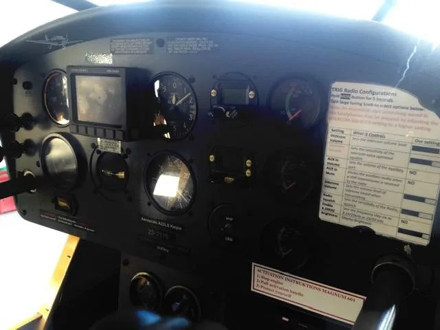 Cockpit and instrument panel of a 2016 AEROPRAKT LTD A22LS FOXBAT.