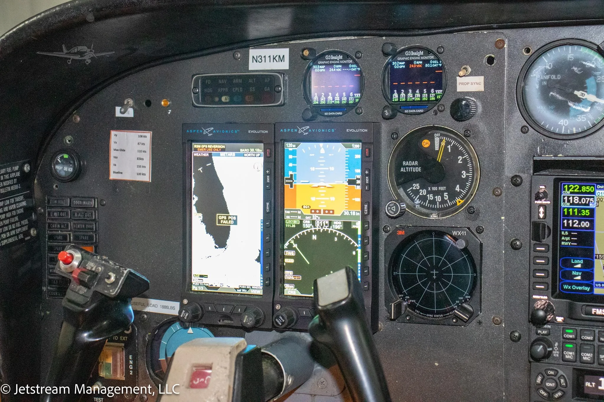 Cockpit and instrument panel of a 1979 CESSNA 340A.