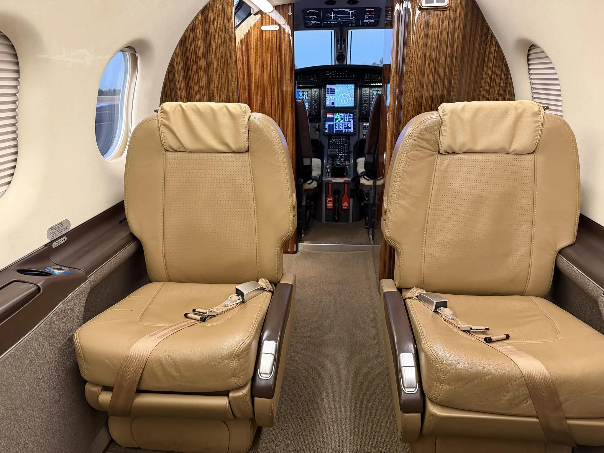 Cabin interior of a 2011 PILATUS PC-12 NG.