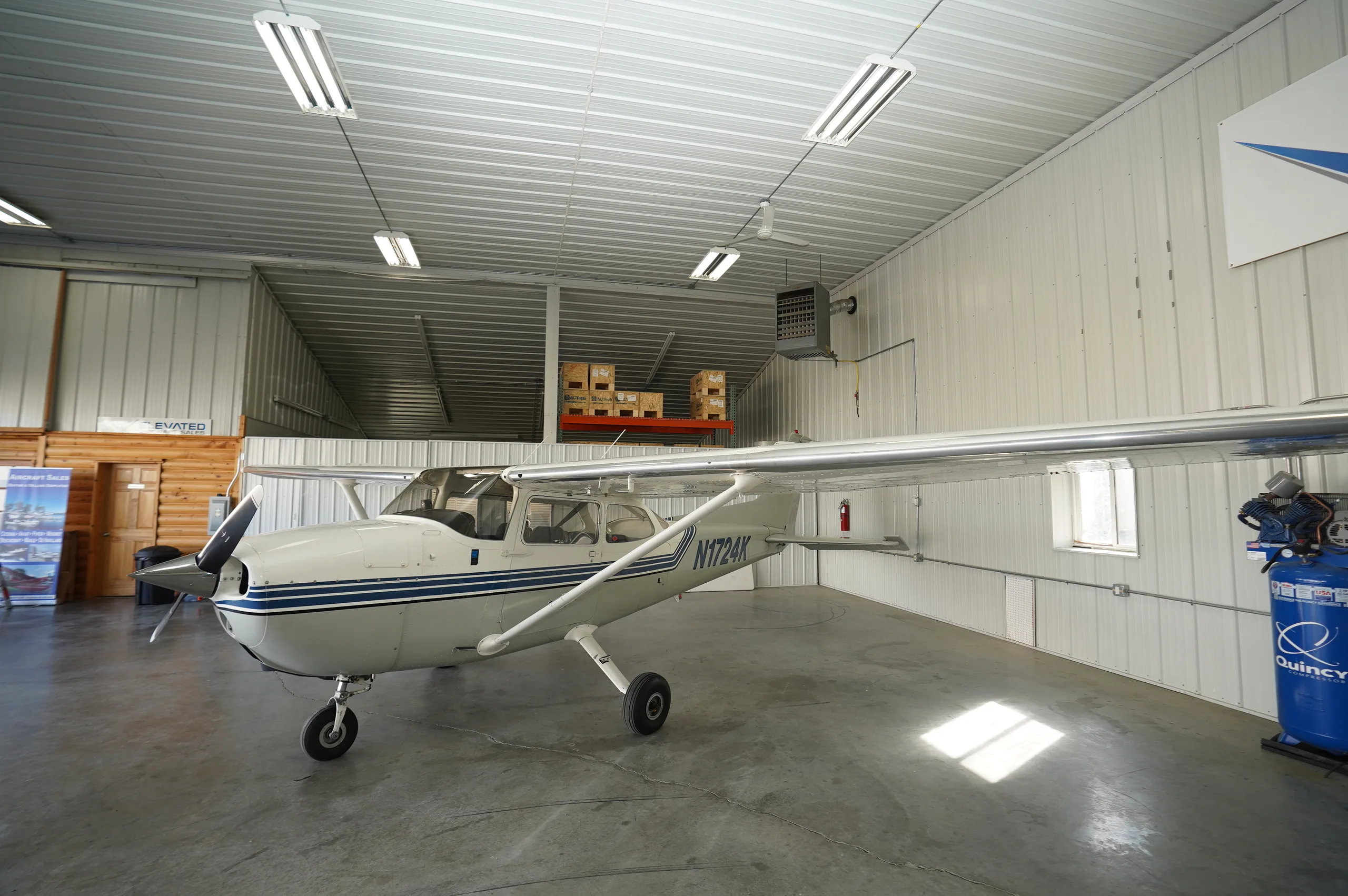 Exterior view of a 1971 Cessna O-320-E2D, N1724K.
