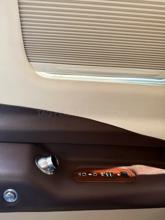 Cabin interior of a 2019 Piper M500.