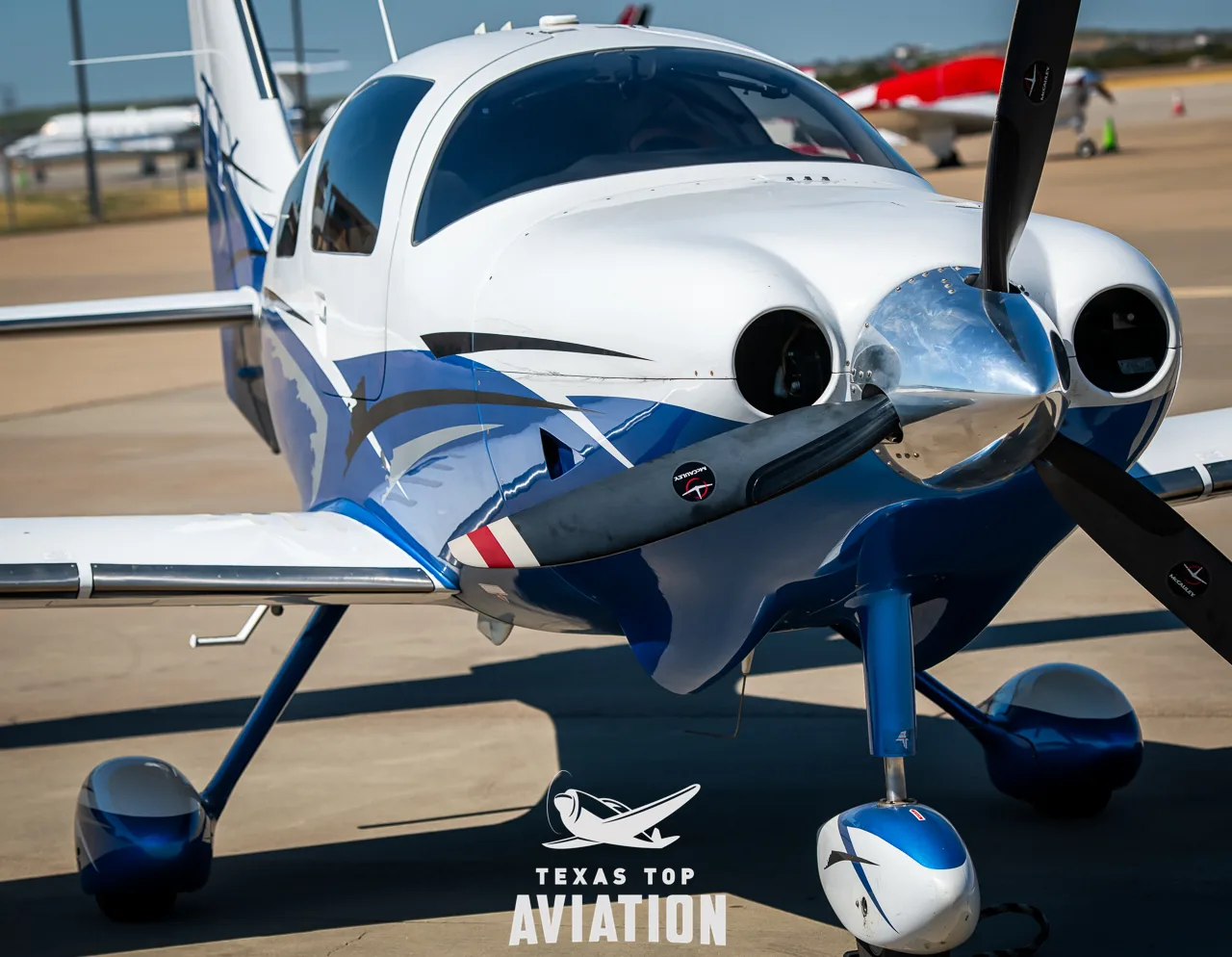 Exterior view of a 2015 Cessna TTx (Model T240), N576DC.
