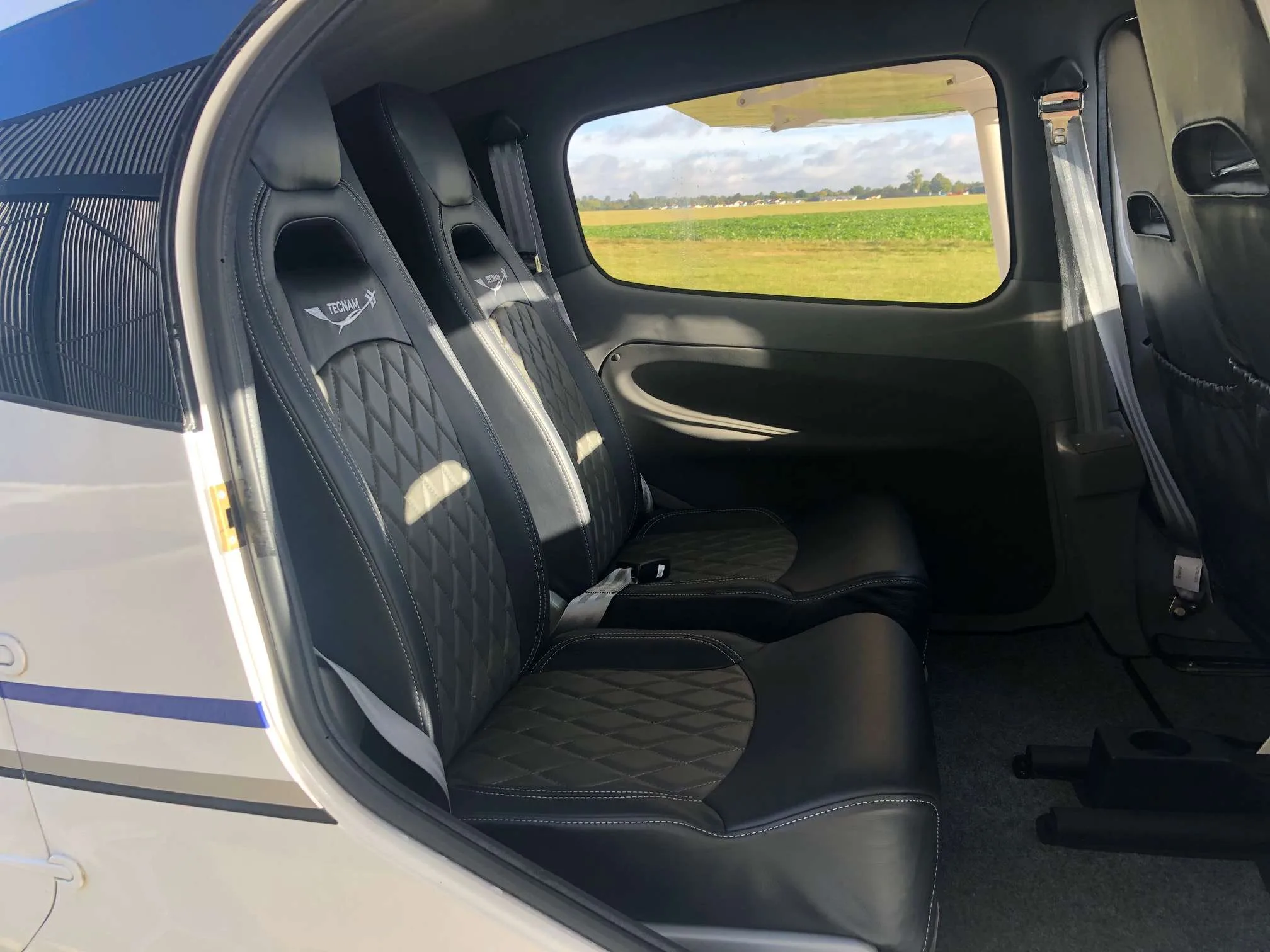 Cabin interior of a 2017 Tecnam P-2010 G1000.