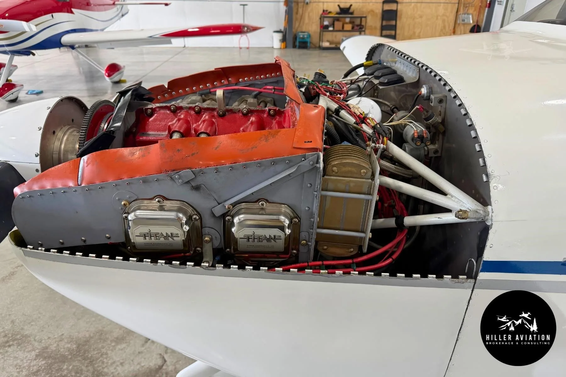 Engine detail of a 2006 VANS RV-9A.