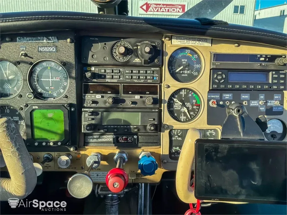 Cockpit and instrument panel of a 1965 Mooney M20E.