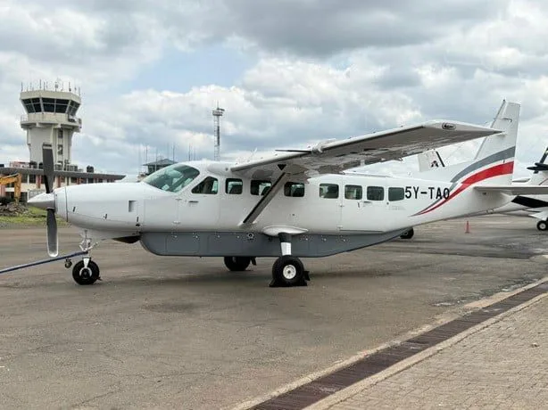 Exterior view of a 2013 Cessna 208B Grand Caravan EX, 5Y-TAO.