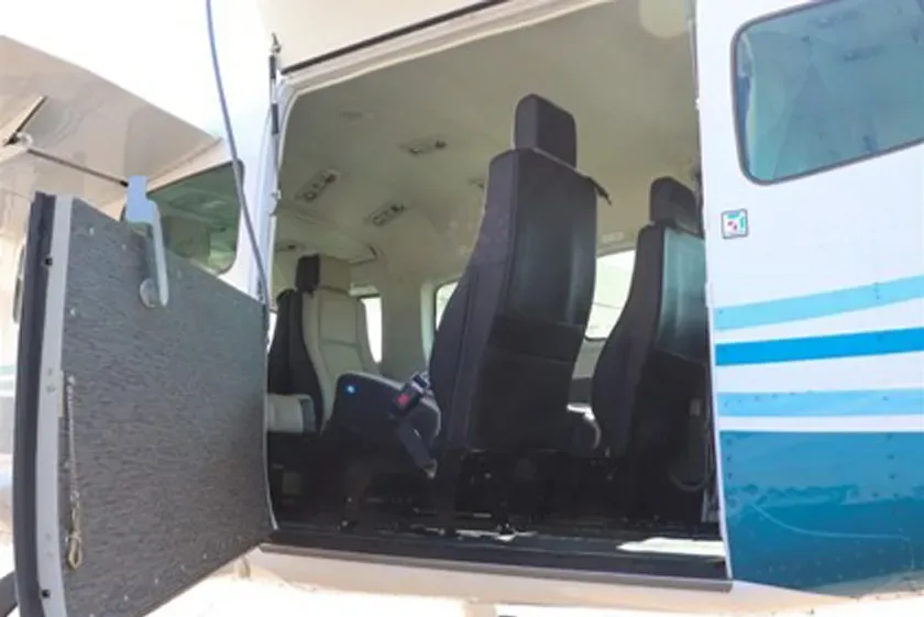 Exterior view of a 2021 Cessna 208 Caravan, N621KT.