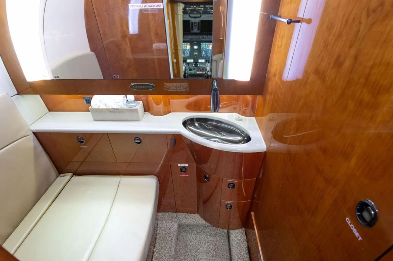 Cabin interior of a 2007 GULFSTREAM G150.